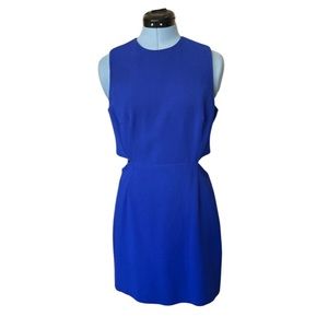 ASOS royal blue mini cut out dress / size 8